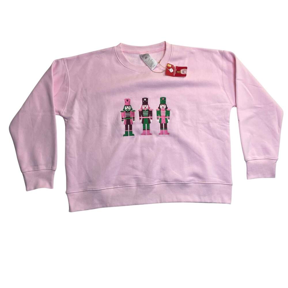 NWT Merry Moments Pink Nutcracker Christmas Sweatshirt Women’s XL 16/18